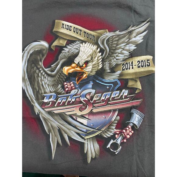Bob Seger & The Silver Bullet Band T-Shirt 2XL 2014 Tour – Eagle Flag Graphic - Picture 6 of 9